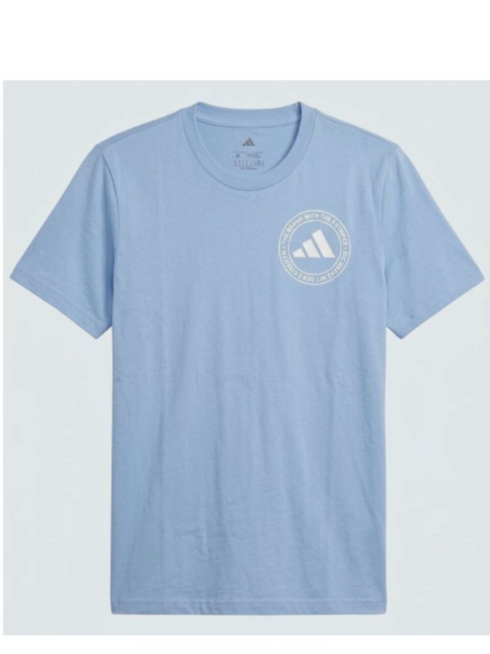 adidas Collegiate Tee Mens Cotton Shirt Blue size Medium